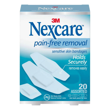 3M Nexcare Strong Hold Pain-Free Removal White Adhesive Strips, Assorted Sizes - KatyMedSolutions