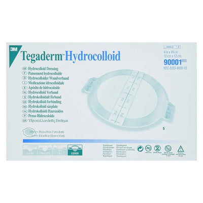 3M Tegaderm Hydrocolloid Dressing, 4 X 4 ¾ Inch Oval - KatyMedSolutions