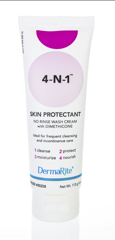 4-1 Wash Cream No Rinse Skin Protectant Wash Cream, 4 oz - 00208