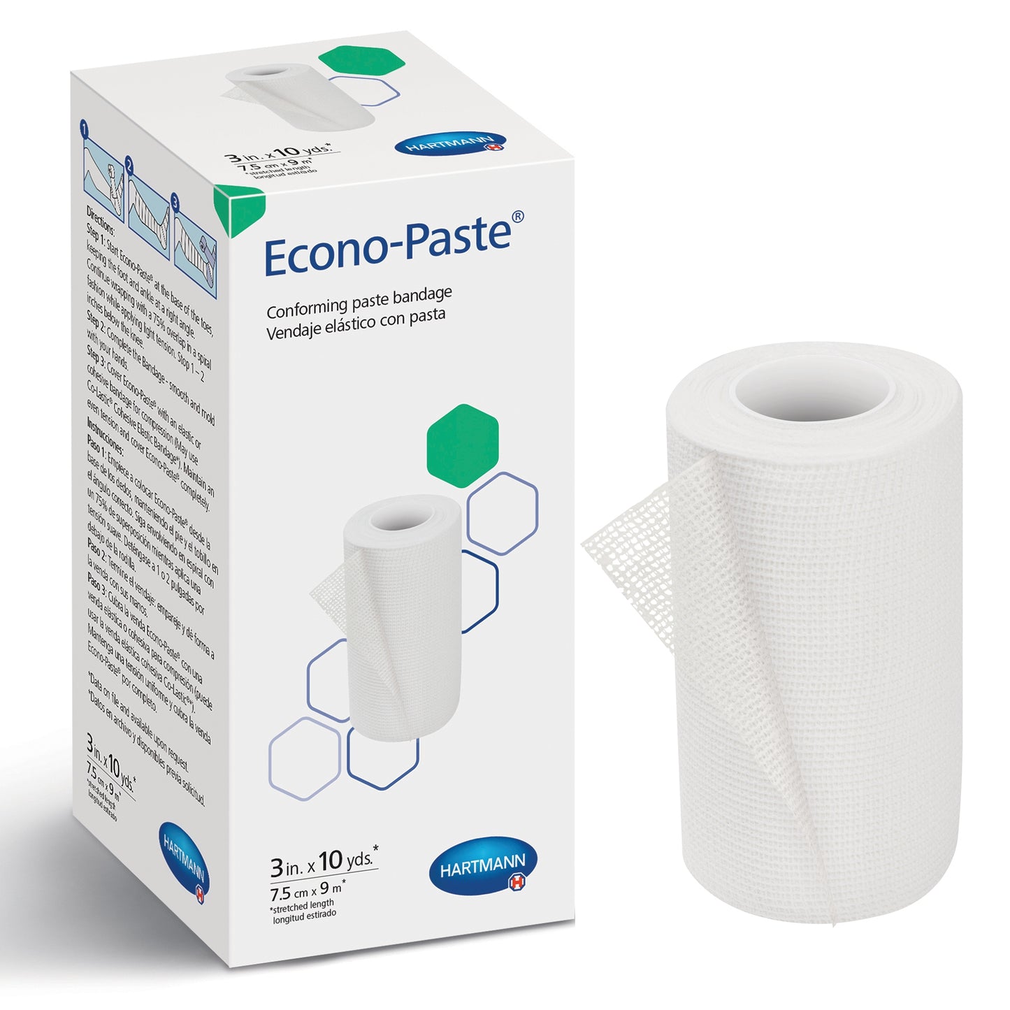 Econo-Paste Unna Boot Bandage 3" W x 10 yds. L, Latex-Free