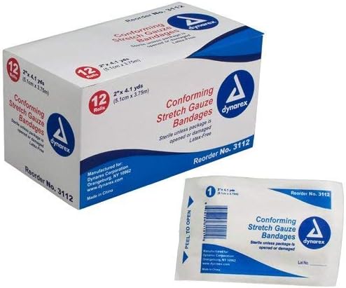 Dynarex Self-Adhering Conforming Stretch Gauze Bandage, 2"