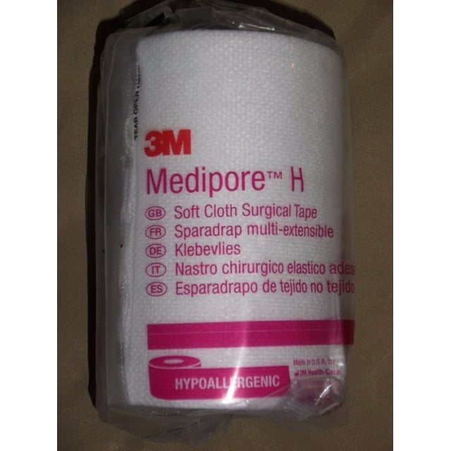 3M Medipore H Hypoallergenic Soft Cloth Surgical Tape 4" x 10 yds