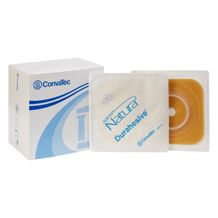 ConvaTec SUR-FIT Natura Durahesive Skin Barrier, Up to 1-1/4" Cut-to-Fit, 1-3/4" Flange, 4" x 4"