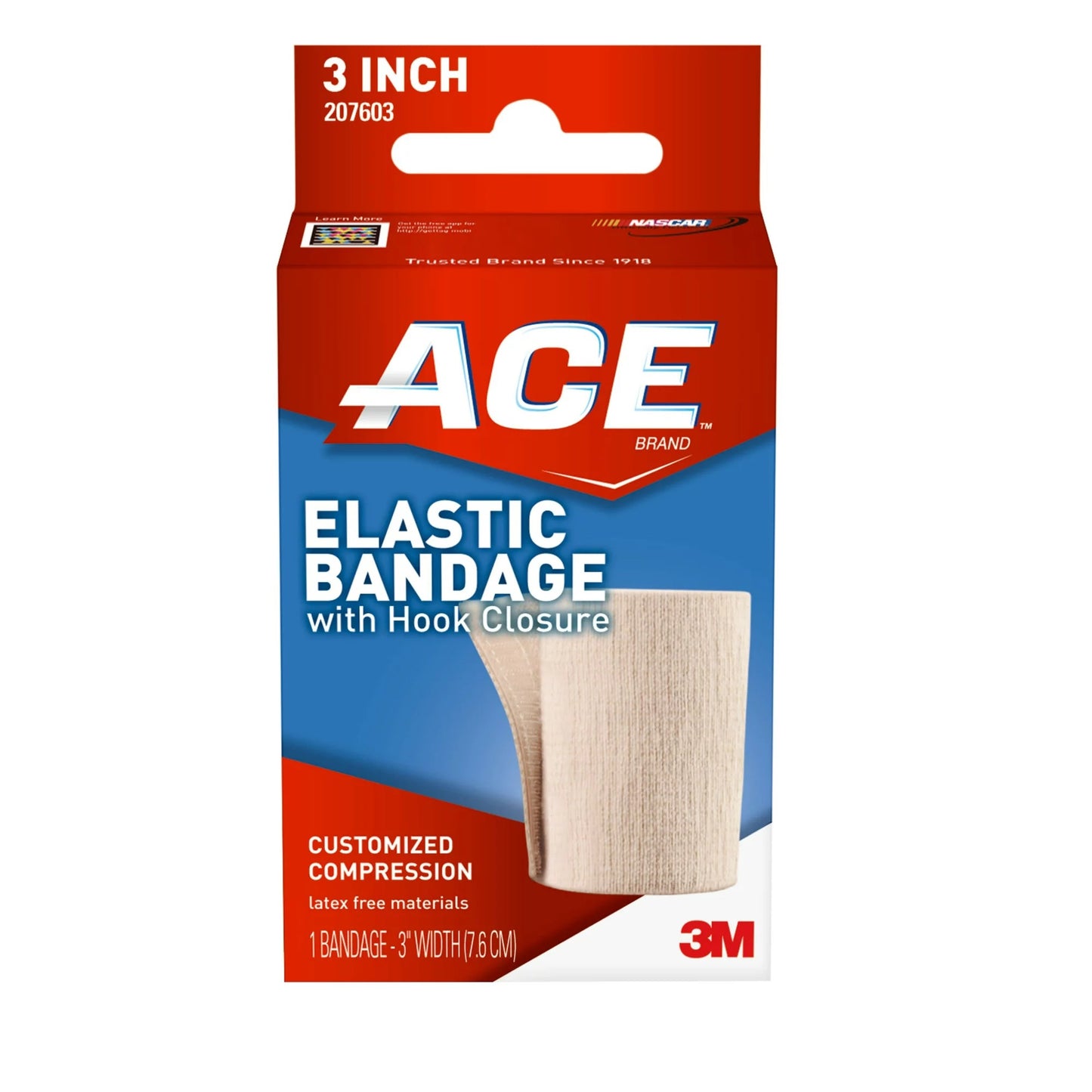 3M Ace Elastic Bandage with Hook Closure, 3"