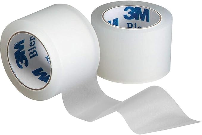 3M Blenderm Clear Hypoallergenic Plastic Surgical Tape, 1" x 5 yds