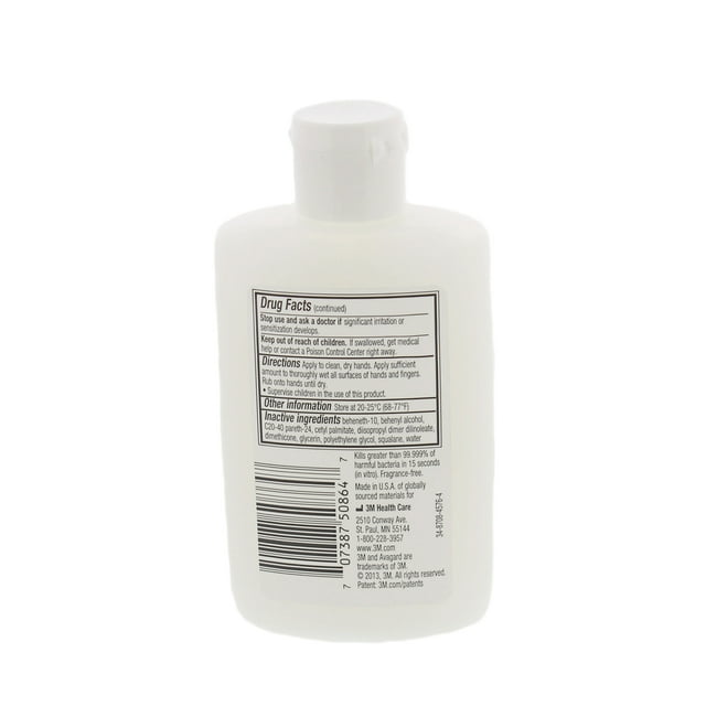 3M Avagard D Instant Hand Antiseptic with Moisturizers, 3 oz, White