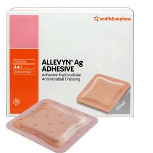 ALLEVYN Ag Adhesive Absorbent Silver Hydrocellular Dressing, 5" x 5"