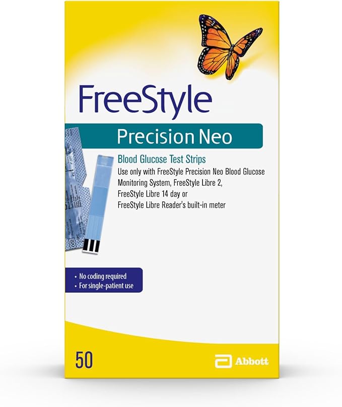 FreeStyle Precision Neo Blood Glucose Test Strip.