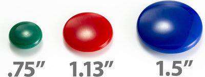 Officemate Round Plastic Covered Magnets - Durable & Longlasting Magnets Pack of 30