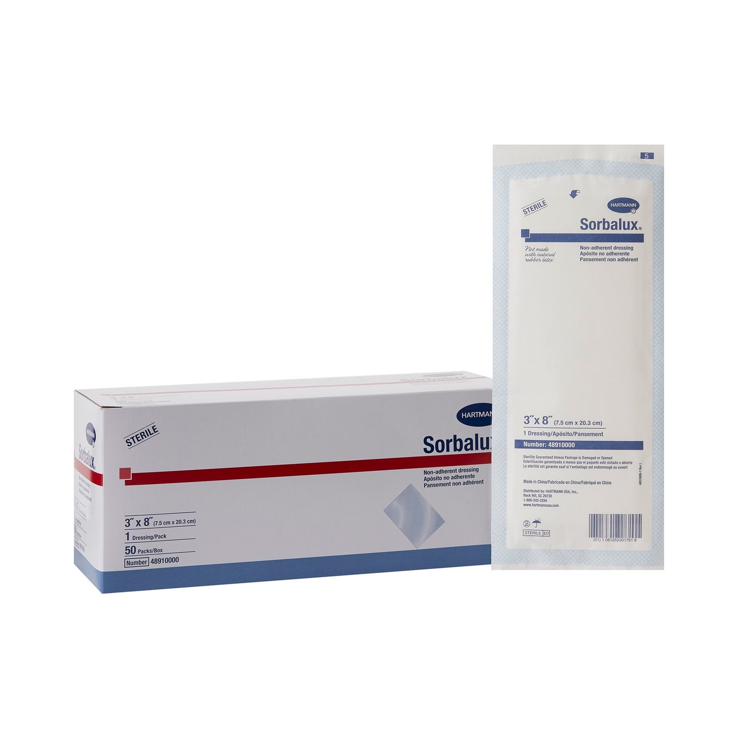 Sorbalux Non-Adherent Dressing, 3" x 8"