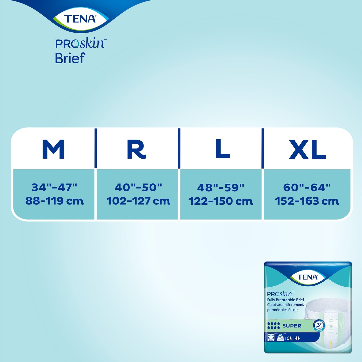 TENA Super Adult Heavy-Absorbent Incontinence Brief, X-large, 60" to 64" Waist / Hip - 68011