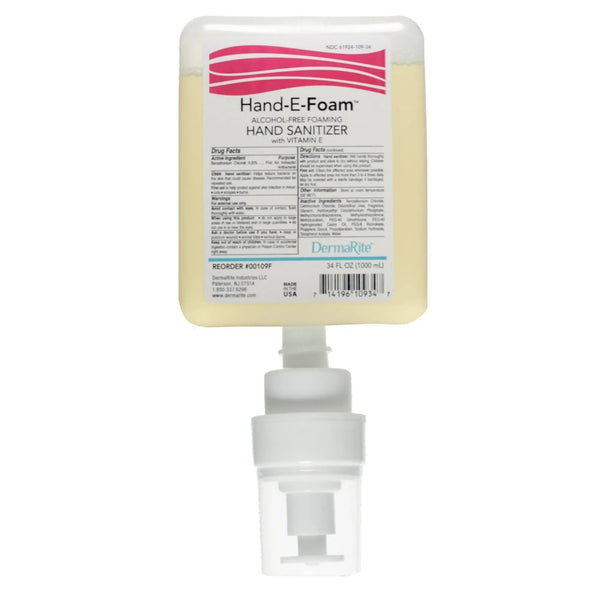 DermaRite Alcohol-Free Hand Sanitizer Hand-E-Foam 1,000 mL