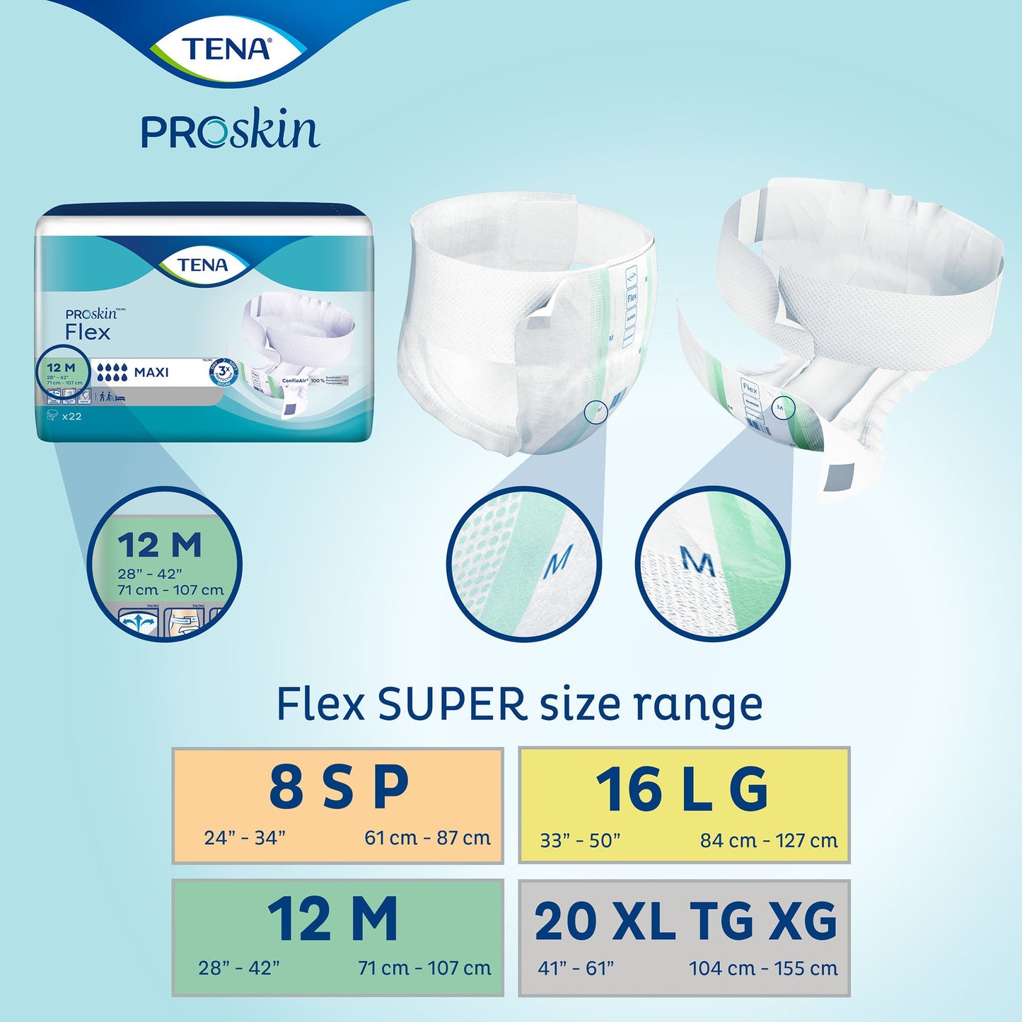 TENA Flex Super 24" to 34", Sterile, Latex-free