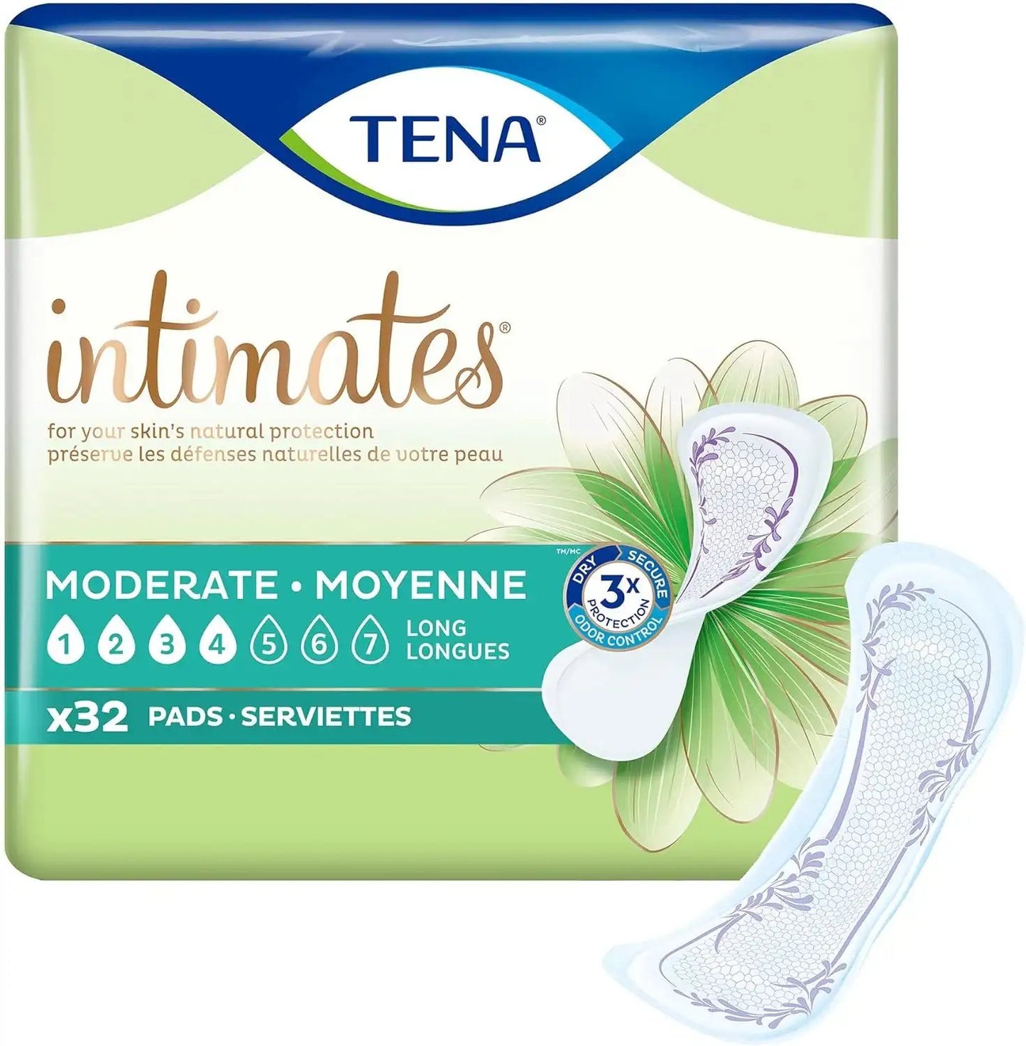 TENA Intimates Moderate Thin Pad Long, 13"