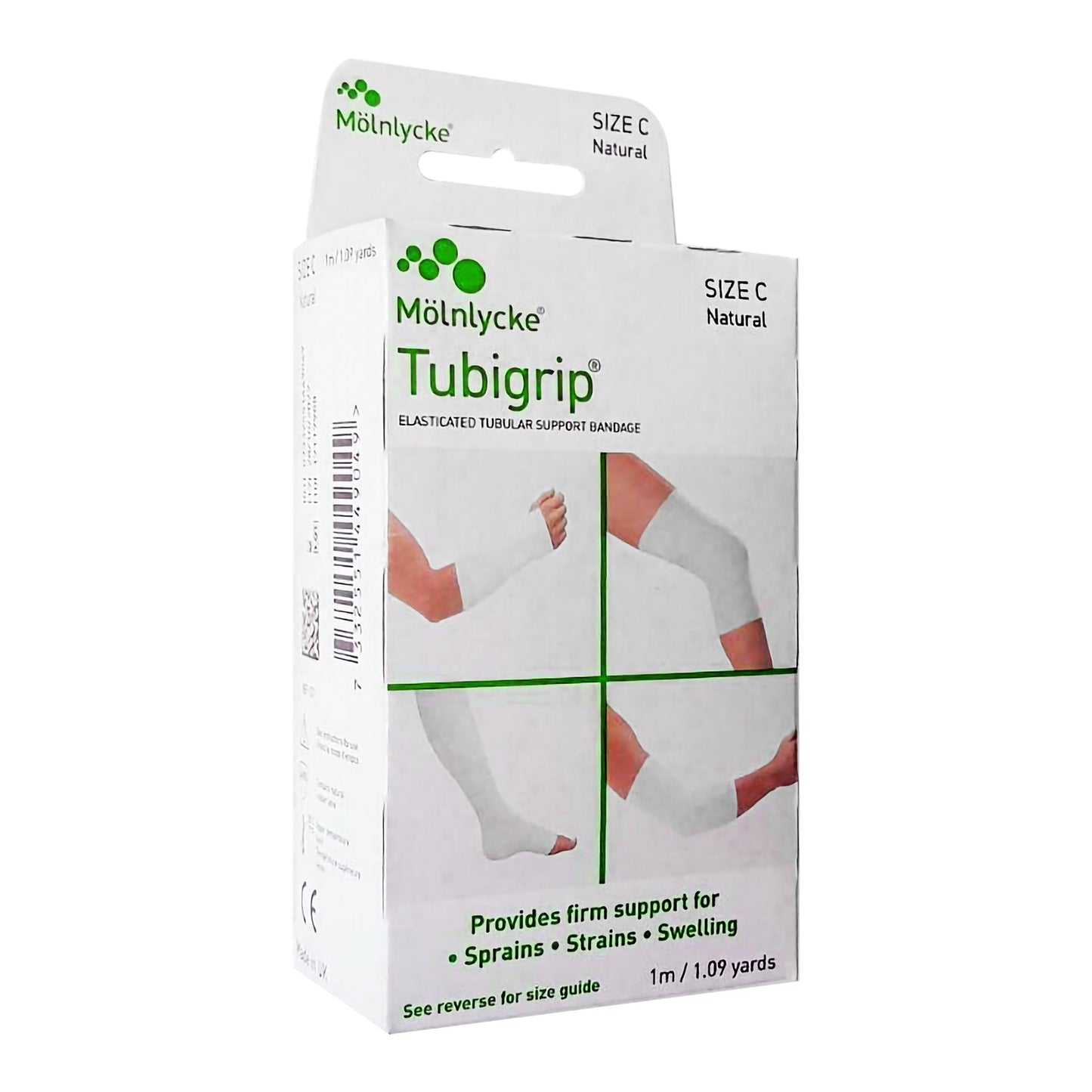 Tubigrip Elasticated Tubular Bandage, Natural, Size C, 2-3/4" x 1 yd