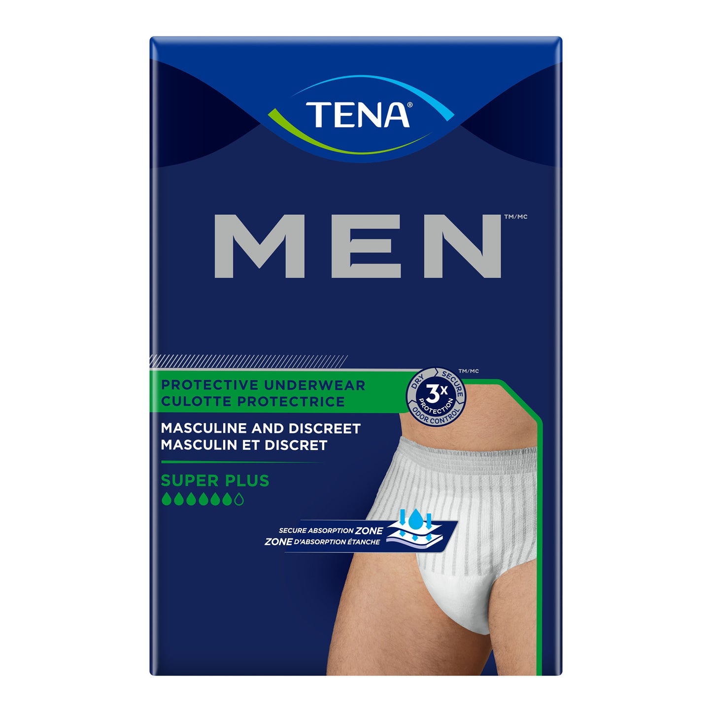 Tena Men Super Plus Absorbent Underwear, Small / Medium - 81780