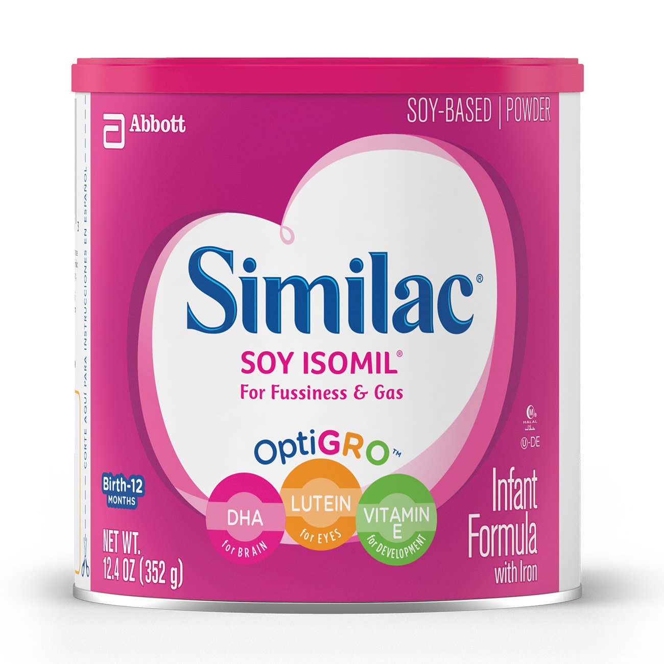 Abbott Nutrition Similac Soy Isomil w/Iron, 12.4 oz, Retail