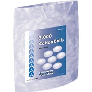 Dynarex Cotton Balls Medium, Non-Sterile