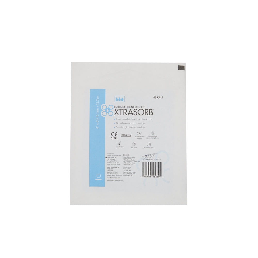 Xtrasorb Super Absorbent Dressing, 4 x 5 inch