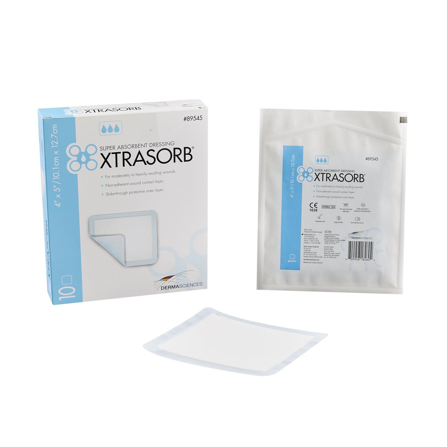 Xtrasorb Super Absorbent Dressing 4" x 5"