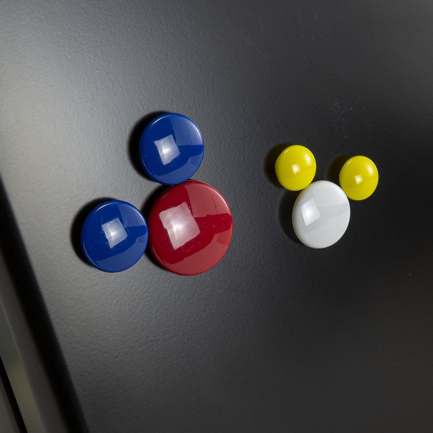 Officemate Round Plastic Covered Magnets - Durable & Longlasting Magnets Pack of 30