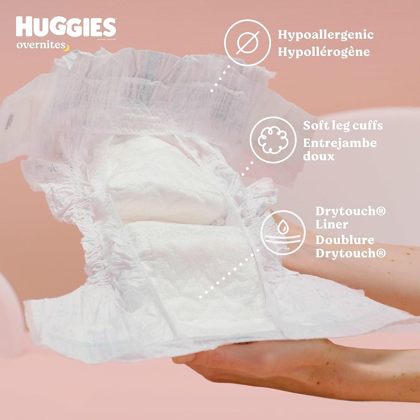 Kimberly Clark Huggies OverNites Diapers Size 3 Jumbo Pack