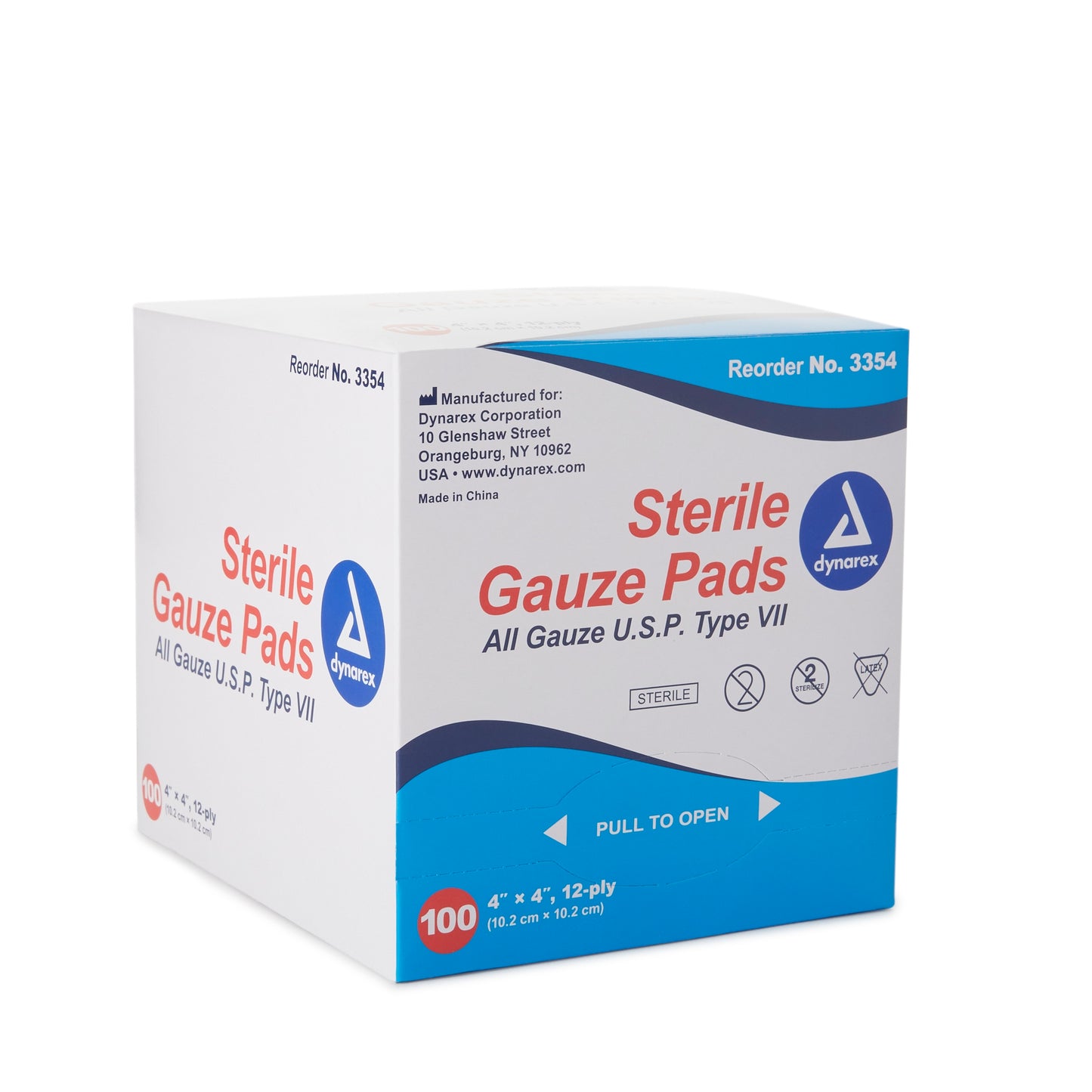 Sterile Gauze Pad 4" x 4", 12-Ply