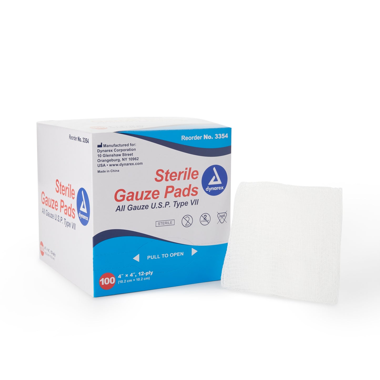 Sterile Gauze Pad 4" x 4", 12-Ply