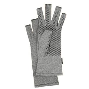 Brownmed IMAK Active Gloves Medium, Soft Breathable Cotton, Up to 3-1/2" Heather Gray