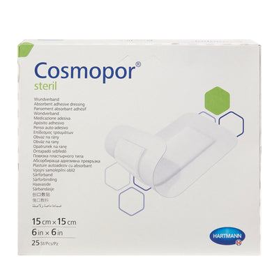 Cosmopor Adhesive Wound Dressing, Sterile,  6" x 6", Latex-Free