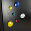 Officemate Round Plastic Covered Magnets - Durable & Longlasting Magnets Pack of 30