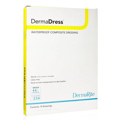 Dressing DermaDress 4 x 10 In Rectangle Sterile Waterproof Film Backing - 12410