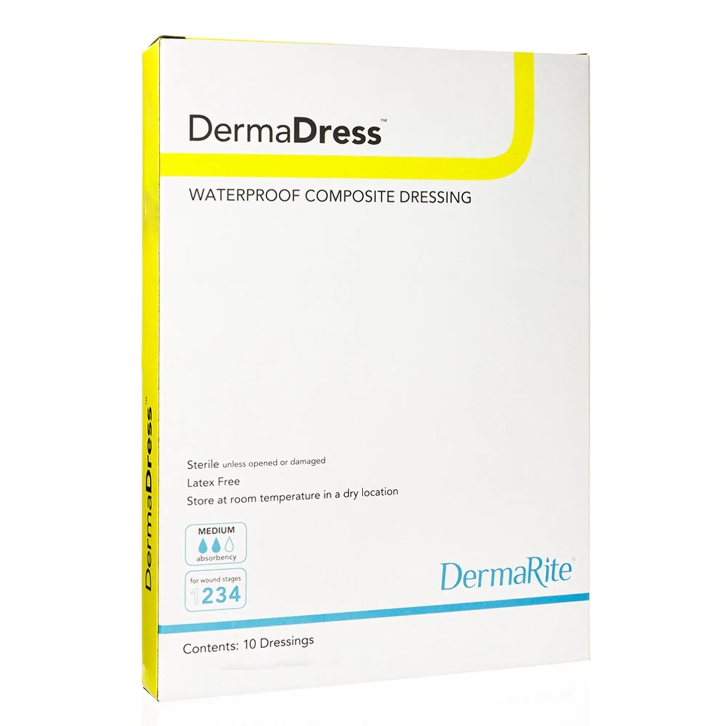 Dressing DermaDress 4 x 10 In Rectangle Sterile Waterproof Film Backing - 12410