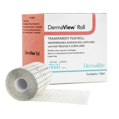 DermaView Roll Transparent Film Dressing, 4" x 11 yds - 15411