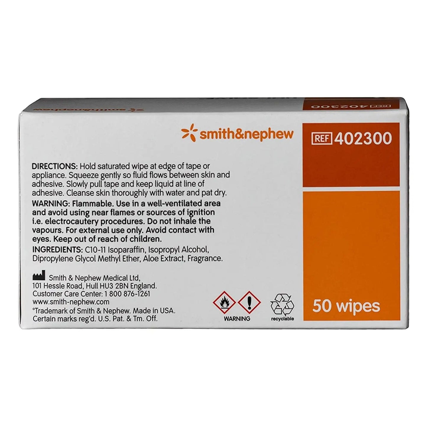 Smith & Nephew Uni-Solve Adhesive Remover Wipes