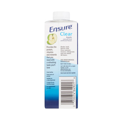 Ensure Clear Therapeutic Nutritional Shake, Institutional, Apple, 8 oz carton