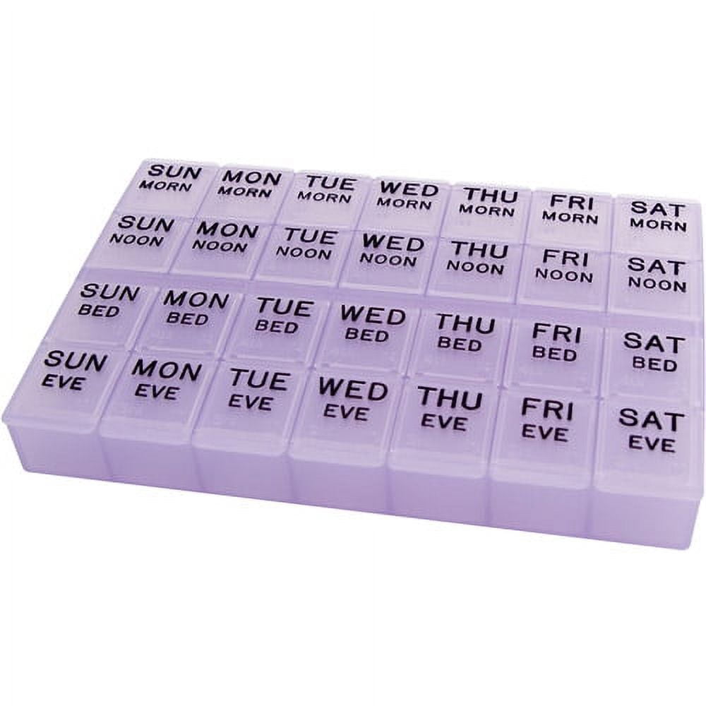 Apex Mediplanner Deluxe/II 7-Day Pill Organizer Tray, Standard