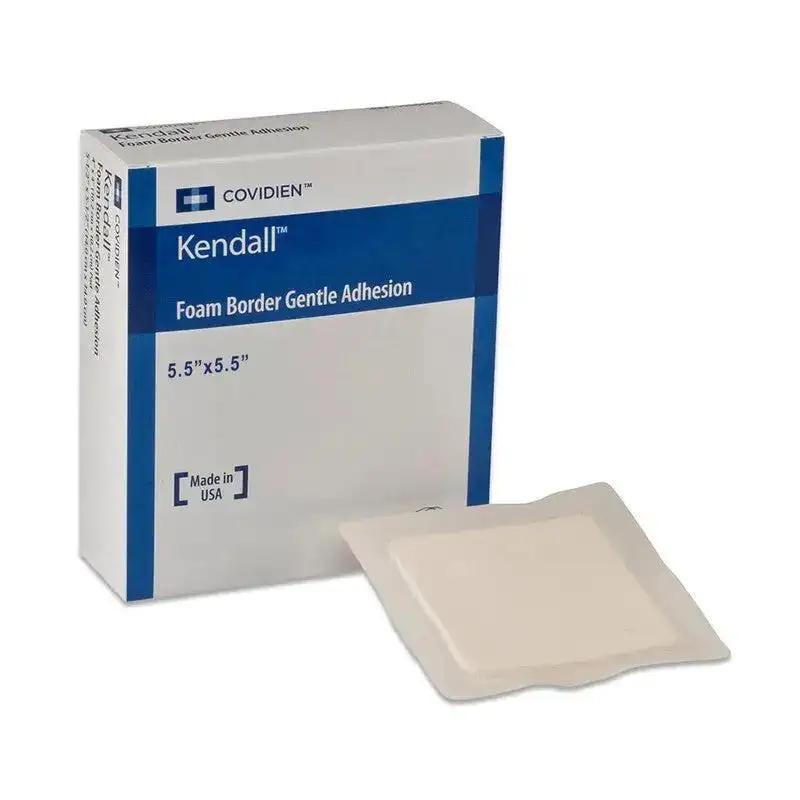 Cardinal Health Kendall Foam Border Gentle Silicone Adhesion Dressing, 5.5" x 5.5"