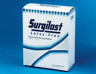 Derma Sciences Surgilast Latex-Free Tubular Elastic Dressing Retainer, Size 3, 9" x 25 yds