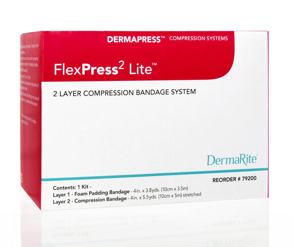 DermaRite FlexPress 2 Lite Two Layer Compression Bandage kit System