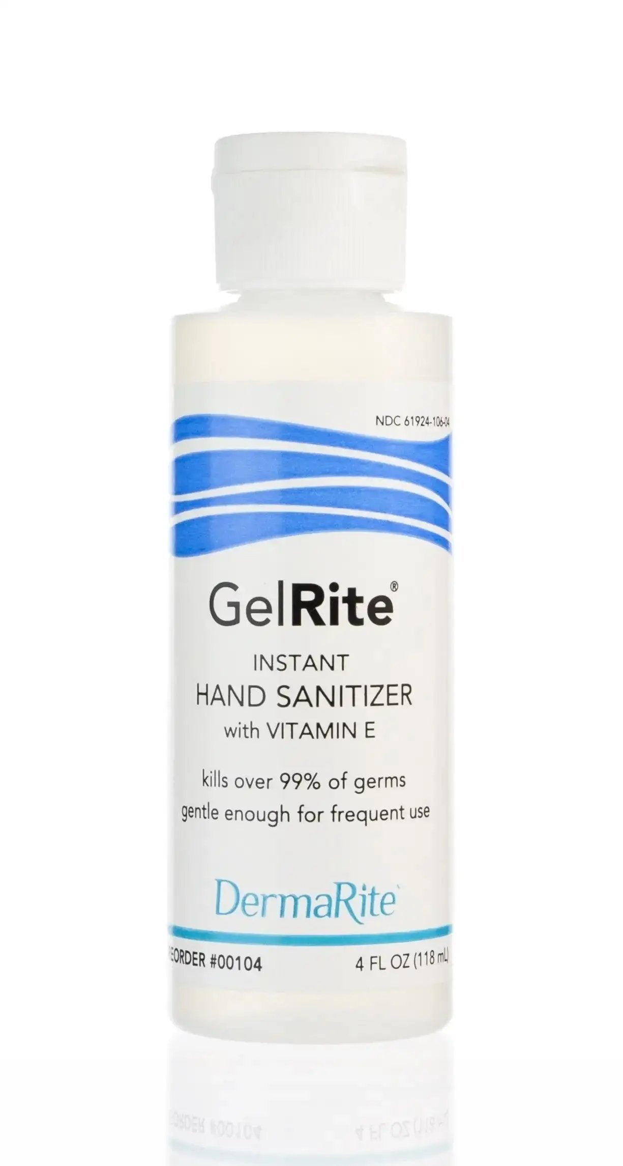 GelRite Hand Sanitizer, 4 oz. Ethyl Alcohol Gel Bottle - 00104