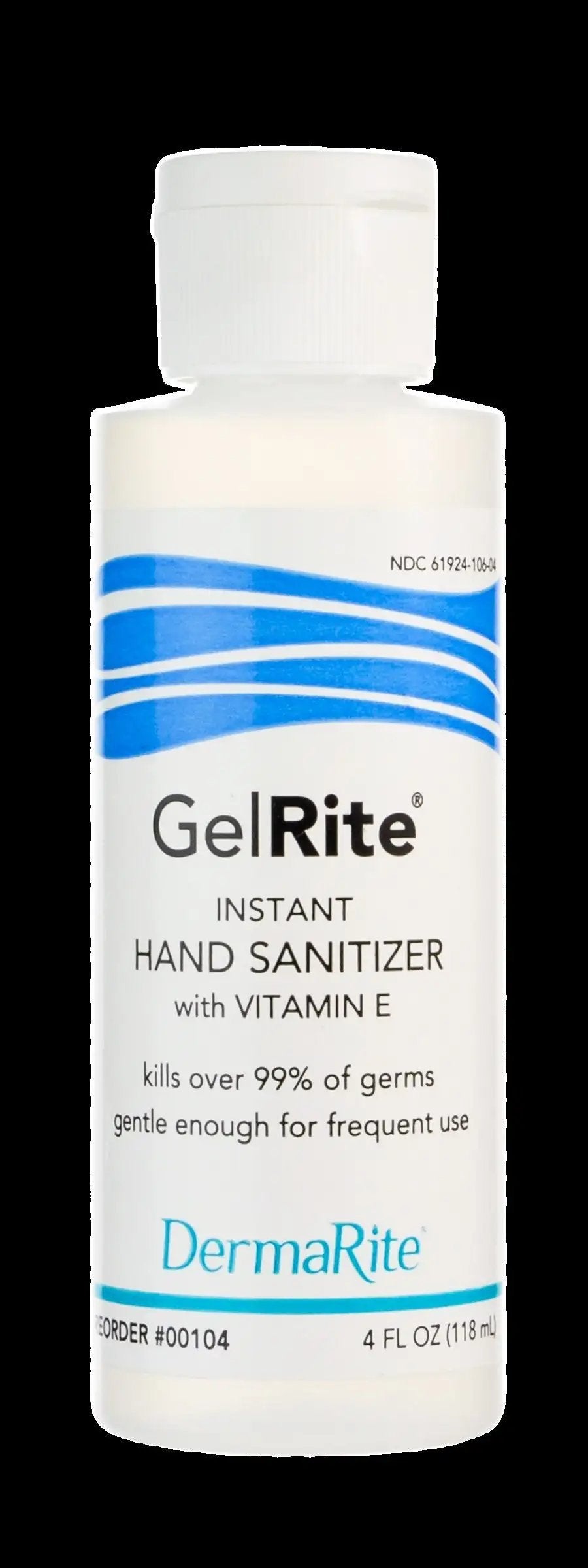 GelRite Hand Sanitizer, 4 oz. Ethyl Alcohol Gel Bottle - 00104