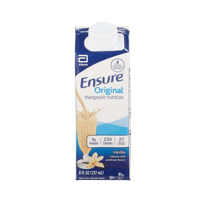 Abbott Ensure Original Therapeutic Nutrition Shake Vanilla Oral Supplement 8 oz. Carton - KatyMedSolutions