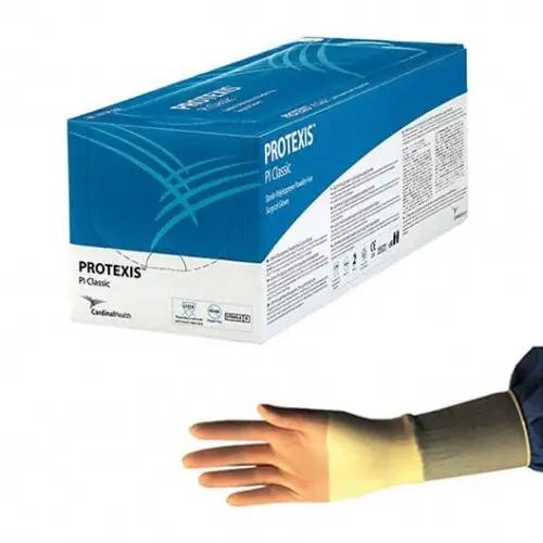 Cardinal Protexis PI Classic Polyisoprene Standard Cuff Length Surgical Glove Size 8 Ivory