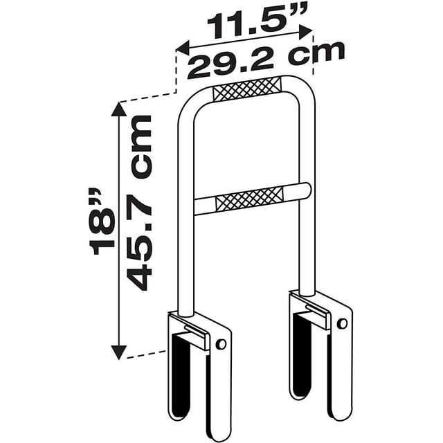 Carex Dual Level Bathtub Rail