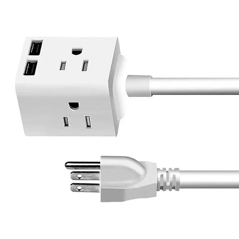 Cruise Essentials Corded Outlet Power Strip, NON SURGE PROTECTED with 4 AC, 2 USB Ports - KatyMedSolutions