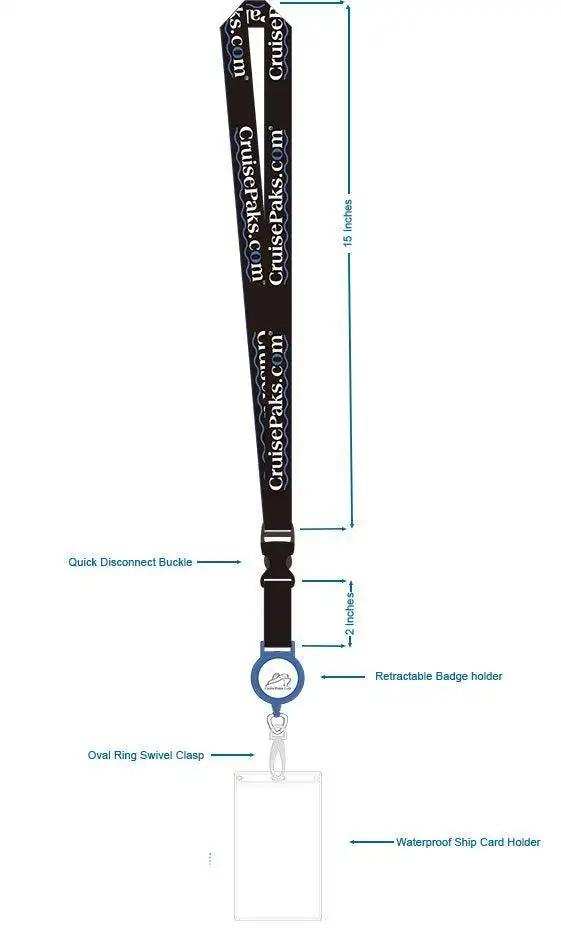 CruisePaks Lanyard With Retractable ID Holder