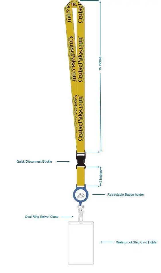 Cruise Essentials Lanyard with Retractable ID Holder - KatyMedSolutions