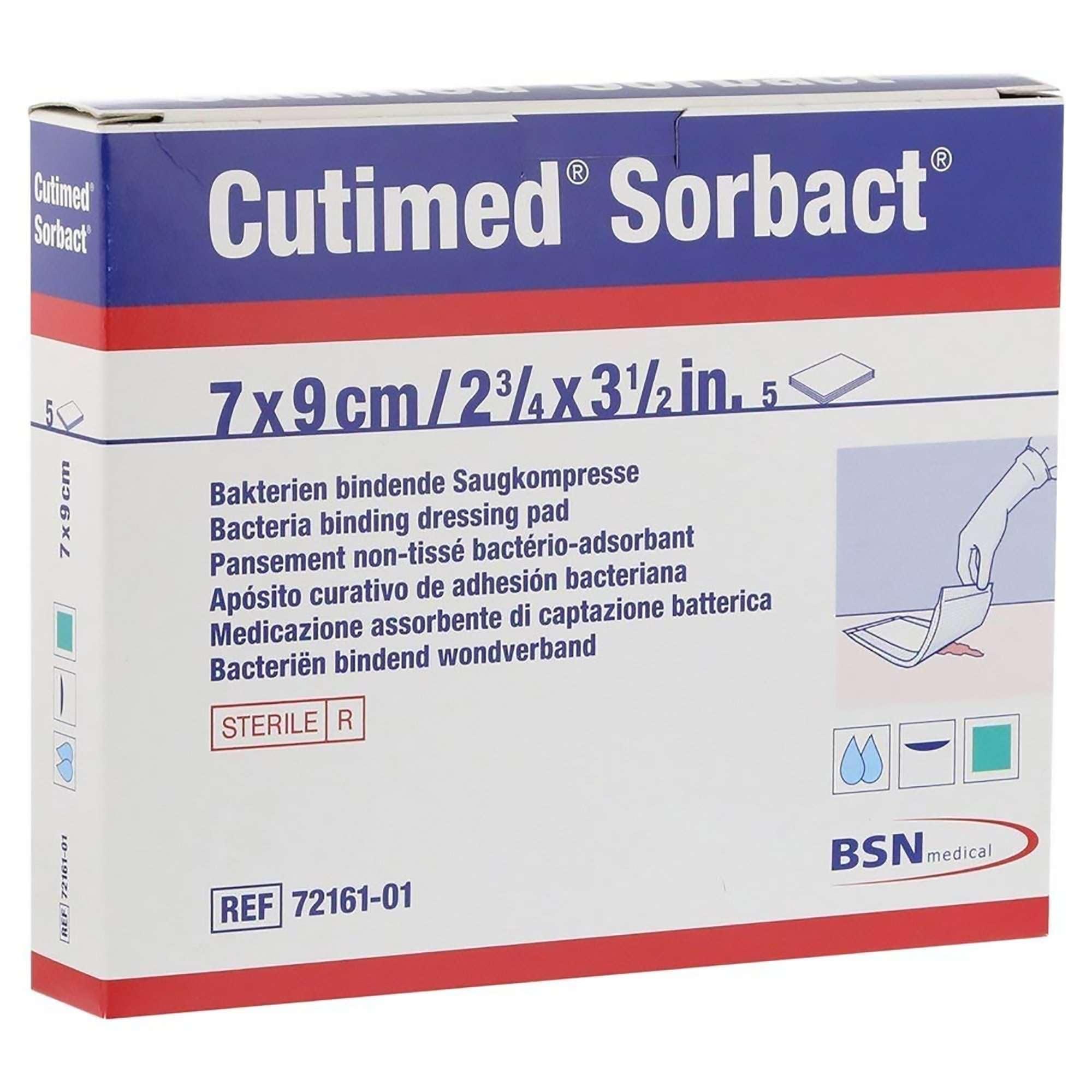 Cutimed Sorbact Antimicrobial Dressing, 2 ¾ x 3 ½ Inch, 5-pack - KatyMedSolutions