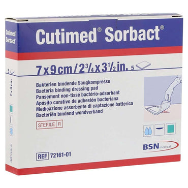 Cutimed Sorbact Antimicrobial Dressing, 2 ¾ x 3 ½ Inch, 5-pack - KatyMedSolutions